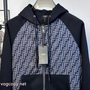 fendi新型高品質老花パッチワークキャップコート