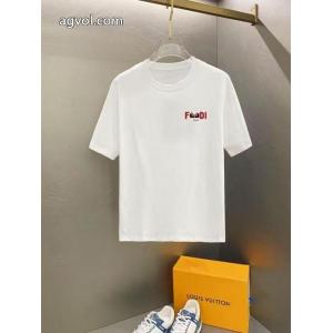 偽物 通販FENDI完売間近 最終セール ギフトＯＫ半袖Tシャツ