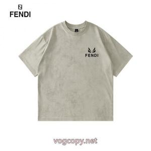 スーパー コピー メンズ無機質さが魅力 高級感のある 2026特別販売フェンディ半袖Tシャツ