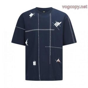 コピー 商品 ブランド半袖Tシャツ清涼感あるカジュアル 新色登場 最新アイテムFENDI