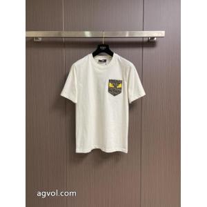 限定版プリント 热い季節トレンド上品 2026大人気半袖Tシャツブランド フェイクFENDI