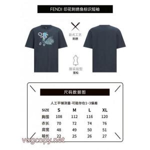 切り売り販売 今や定番アイテム好評品 存在感◎半袖Tシャツコピー ブランドFENDI