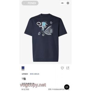 切り売り販売 今や定番アイテム好評品 存在感◎半袖Tシャツコピー ブランドFENDI