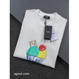 限定SALE 高品質限定アイテム 海外限定モデル 新作激安 ブランド 通販FENDI半袖Tシャツ