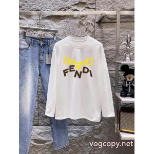 FENDI激安新作 即完売 気要チェックブランド 品 コピー長袖Tシャツ