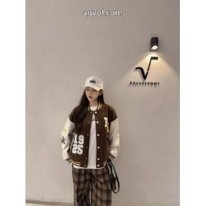 Fendi/フェンティアルファベット刺繍パッチワーク野球ウェアジャケット