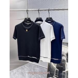 フェンディfendi 2026 ss新作半袖丸首ニットセーター、ハイエンドバージョン！