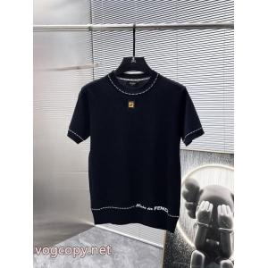 フェンディfendi 2026 ss新作半袖丸首ニットセーター、ハイエンドバージョン！