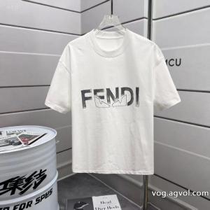 魅力的な 限定デザイン 高級素材ブランド レプリカ半袖TシャツFENDI