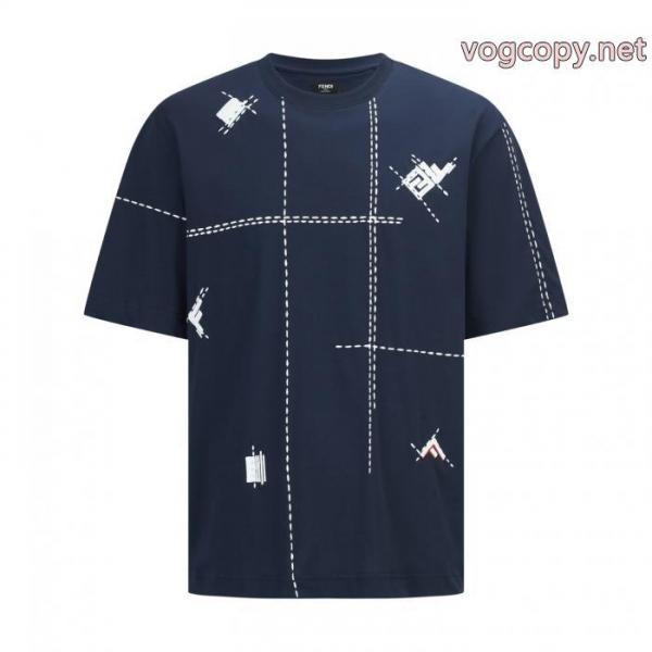コピー 商品 ブランド半袖Tシャツ清涼感あるカジュアル 新色登場 最新アイテムFENDI 1