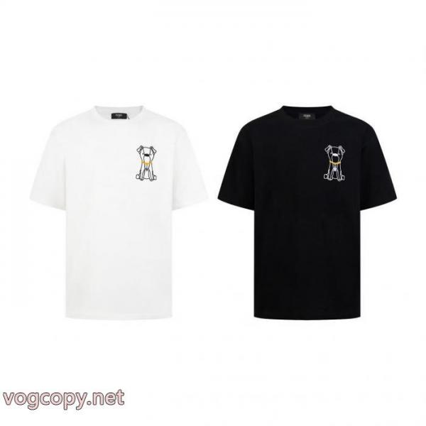 大変人気 ついに登場 ファッションスタッズ半袖Tシャツ偽物 通販FENDI 2