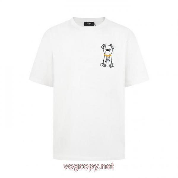 大変人気 ついに登場 ファッションスタッズ半袖Tシャツ偽物 通販FENDI 4
