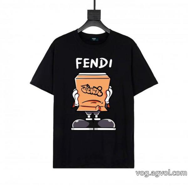 FENDI注目度UP！ 話題の新作到着 ハイグレード半袖Tシャツブランド 品 コピー 0 