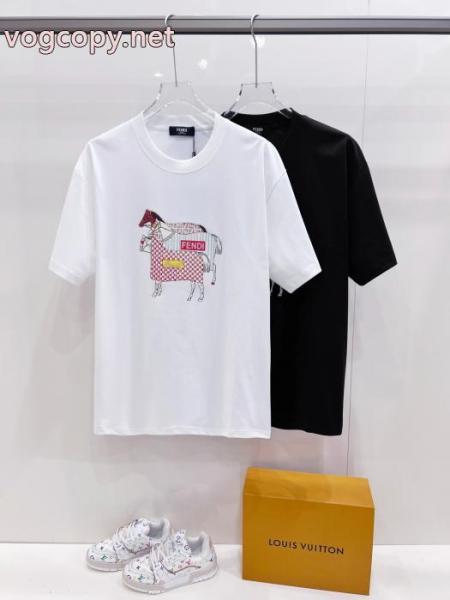 人気を誇る 超HOT新品商品 安定した質感ブランド 偽物FENDI半袖Tシャツ 5 