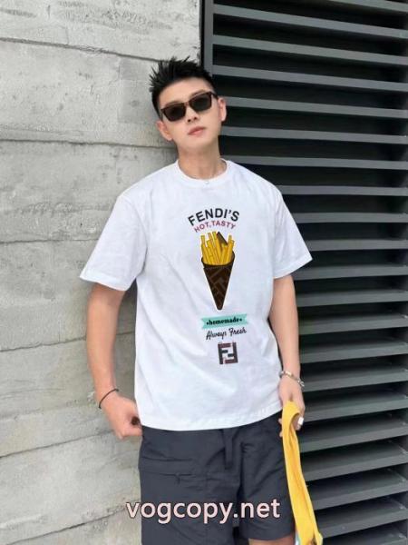 半袖TシャツFENDI定番人気 心がときめく新作 格好良い偽 ブランド 販売 1