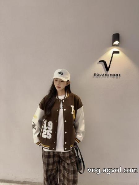 Fendi/フェンティアルファベット刺繍パッチワーク野球ウェアジャケット 0 