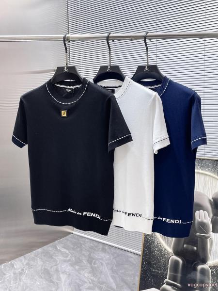 フェンディfendi 2026 ss新作半袖丸首ニットセーター、ハイエンドバージョン! 0