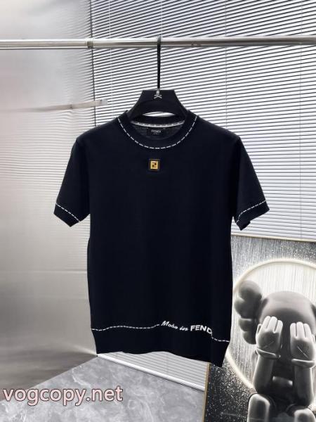 フェンディfendi 2026 ss新作半袖丸首ニットセーター、ハイエンドバージョン! 2