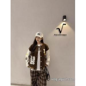 Fendi/フェンティアルファベット刺繍パッチワーク野球ウェアジャケット