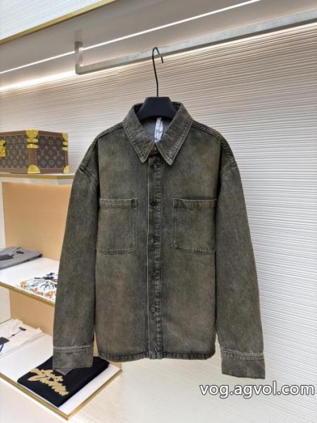 FENDI開襟シングルブレストカラーデニムコートは男女同型 0 