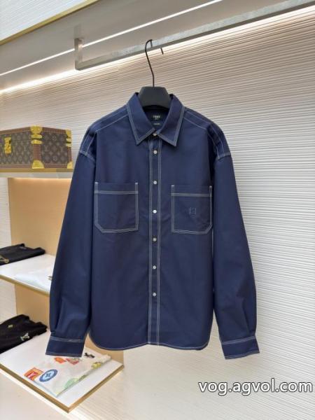 Fendiフェンティ505グラムFF刺繍糸当てシャツコート 0