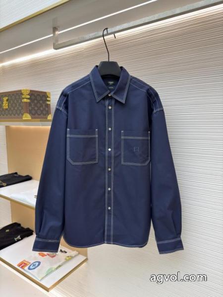 Fendiフェンティ505グラムFF刺繍糸当てシャツコート 3