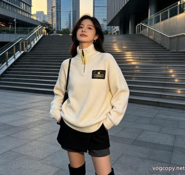 Fendi/フェンディFFオールドフラワーブーケハーフジッパーセーター 0 