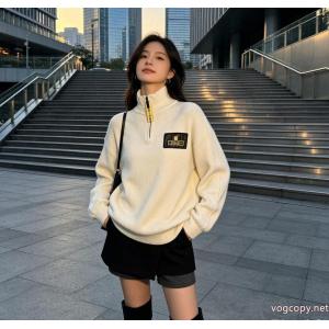 Fendi/フェンディFFオールドフラワーブーケハーフジッパーセーター