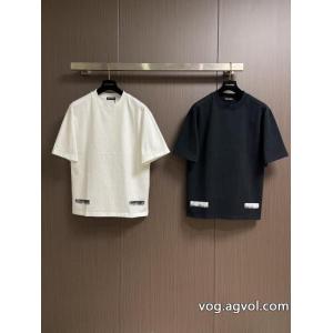 Off-white 2026 SS夏の新プリント柄コットン半袖Tシャツ