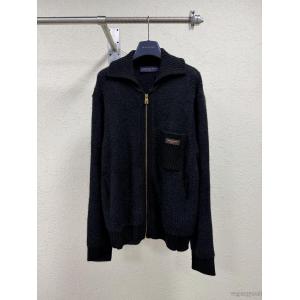LOUIS VUITTONルイFW 26ピュアカラージップシャツジャケットジャケット男性用